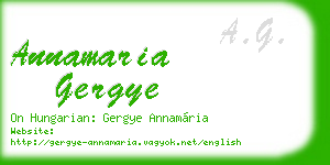 annamaria gergye business card