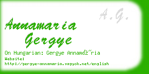 annamaria gergye business card